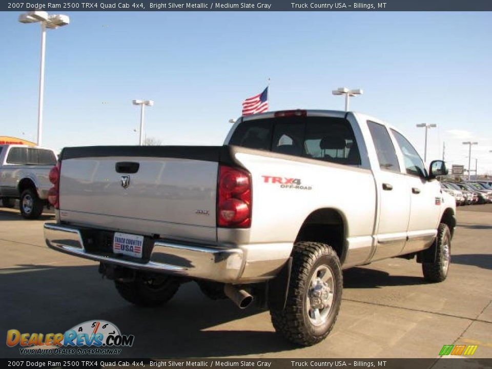 2007 Dodge Ram 2500 TRX4 Quad Cab 4x4 Bright Silver Metallic / Medium Slate Gray Photo #6