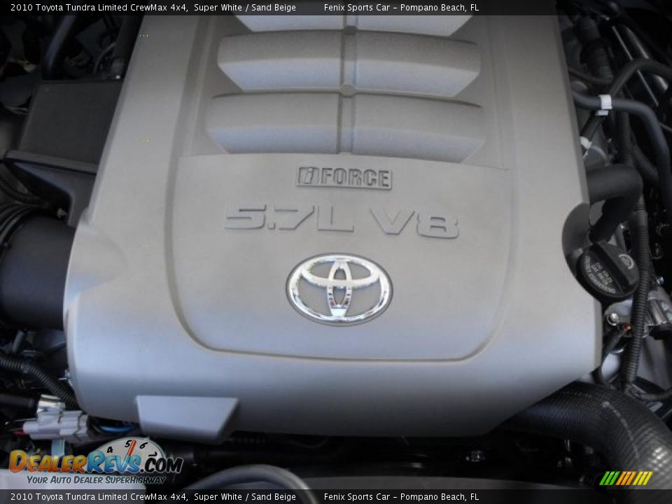 2010 Toyota Tundra Limited CrewMax 4x4 Super White / Sand Beige Photo #24