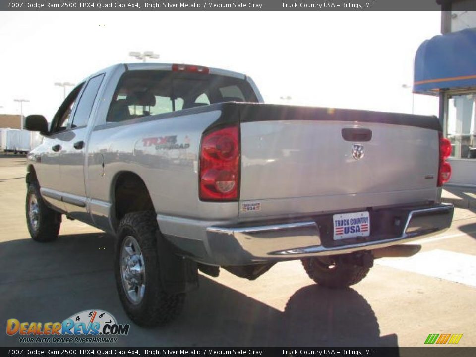 2007 Dodge Ram 2500 TRX4 Quad Cab 4x4 Bright Silver Metallic / Medium Slate Gray Photo #7