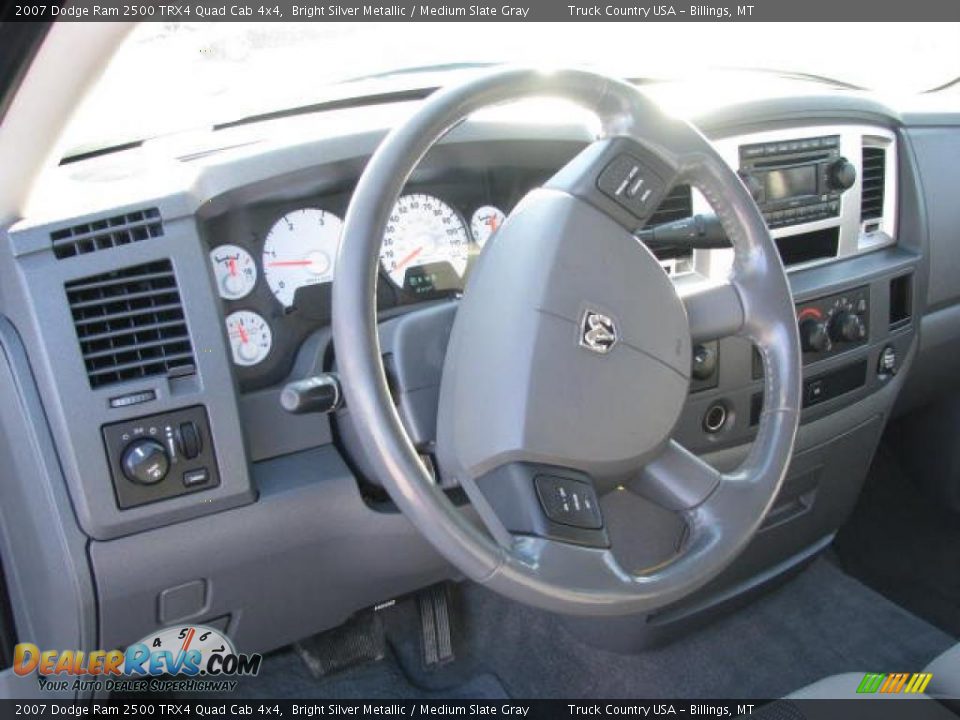 2007 Dodge Ram 2500 TRX4 Quad Cab 4x4 Bright Silver Metallic / Medium Slate Gray Photo #12