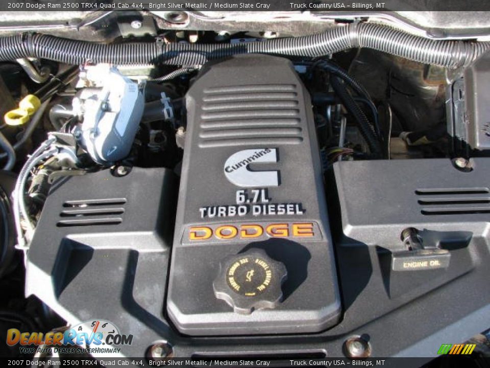 2007 Dodge Ram 2500 TRX4 Quad Cab 4x4 Bright Silver Metallic / Medium Slate Gray Photo #14