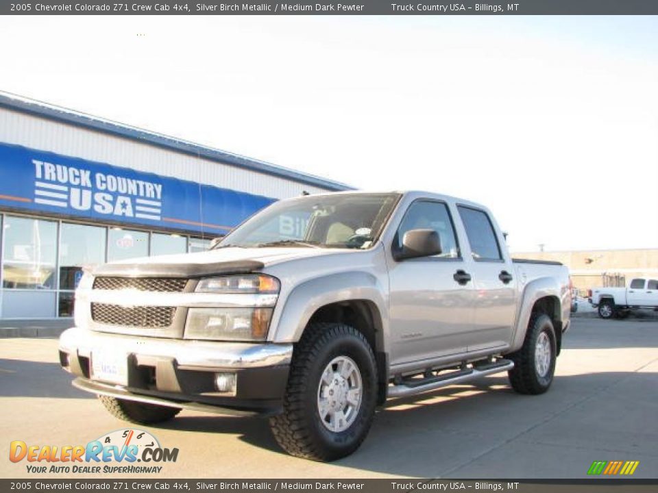 2005 Chevrolet Colorado Z71 Crew Cab 4x4 Silver Birch Metallic / Medium Dark Pewter Photo #2