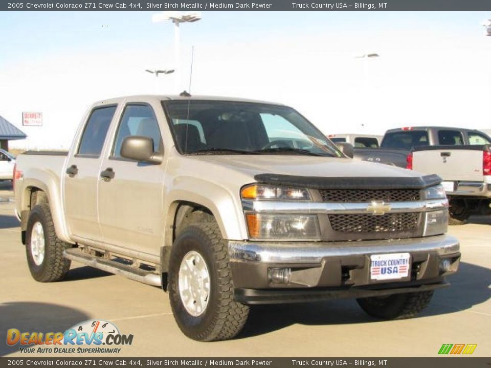 2005 Chevrolet Colorado Z71 Crew Cab 4x4 Silver Birch Metallic / Medium Dark Pewter Photo #3