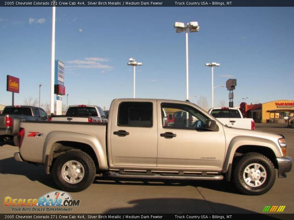 2005 Chevrolet Colorado Z71 Crew Cab 4x4 Silver Birch Metallic / Medium Dark Pewter Photo #4