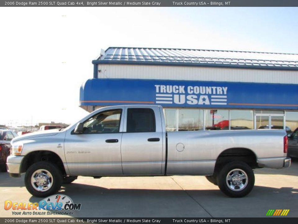 2006 Dodge Ram 2500 SLT Quad Cab 4x4 Bright Silver Metallic / Medium Slate Gray Photo #1