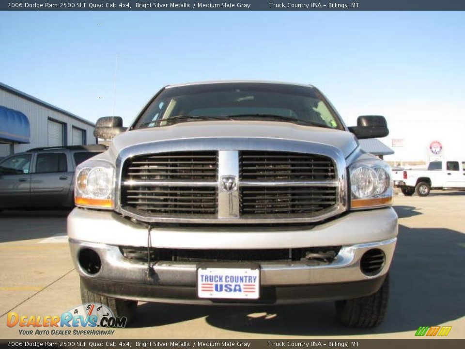 2006 Dodge Ram 2500 SLT Quad Cab 4x4 Bright Silver Metallic / Medium Slate Gray Photo #3