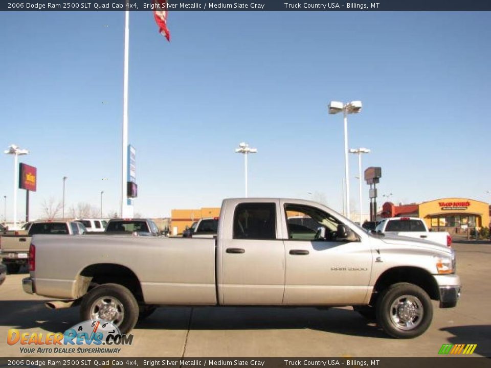 2006 Dodge Ram 2500 SLT Quad Cab 4x4 Bright Silver Metallic / Medium Slate Gray Photo #5