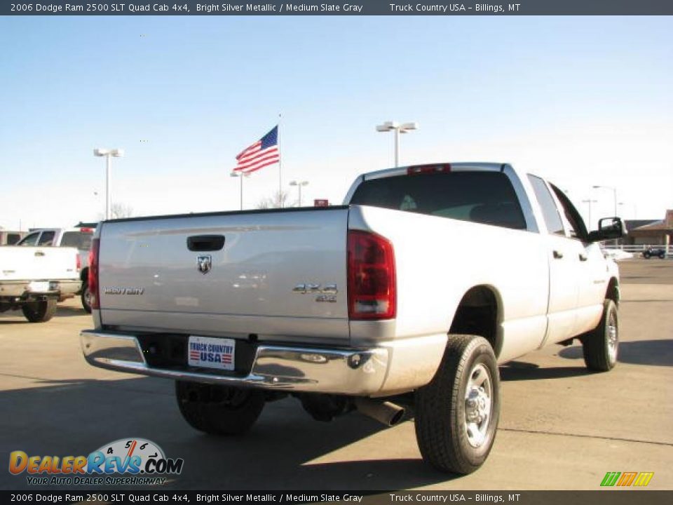 2006 Dodge Ram 2500 SLT Quad Cab 4x4 Bright Silver Metallic / Medium Slate Gray Photo #6