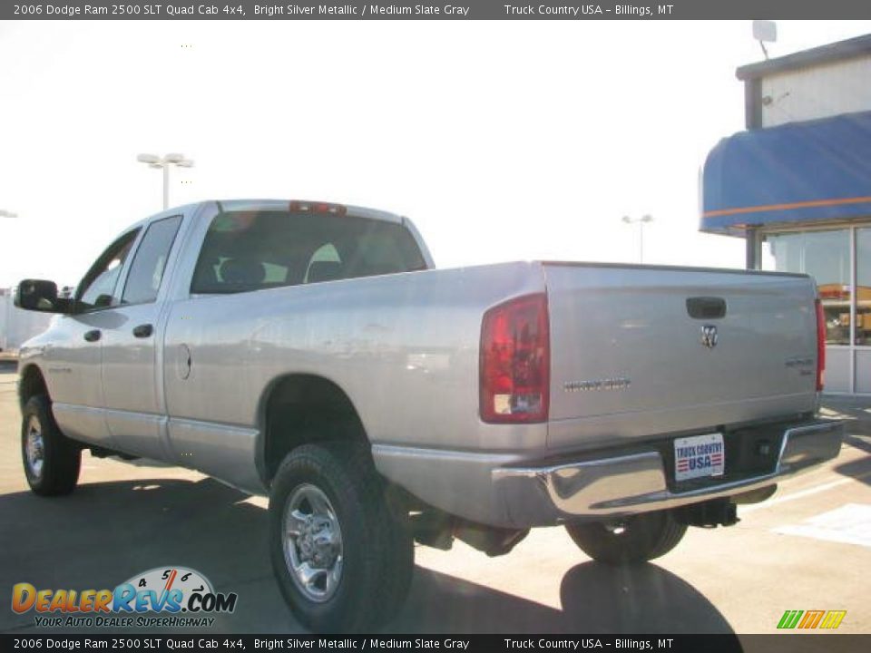 2006 Dodge Ram 2500 SLT Quad Cab 4x4 Bright Silver Metallic / Medium Slate Gray Photo #7