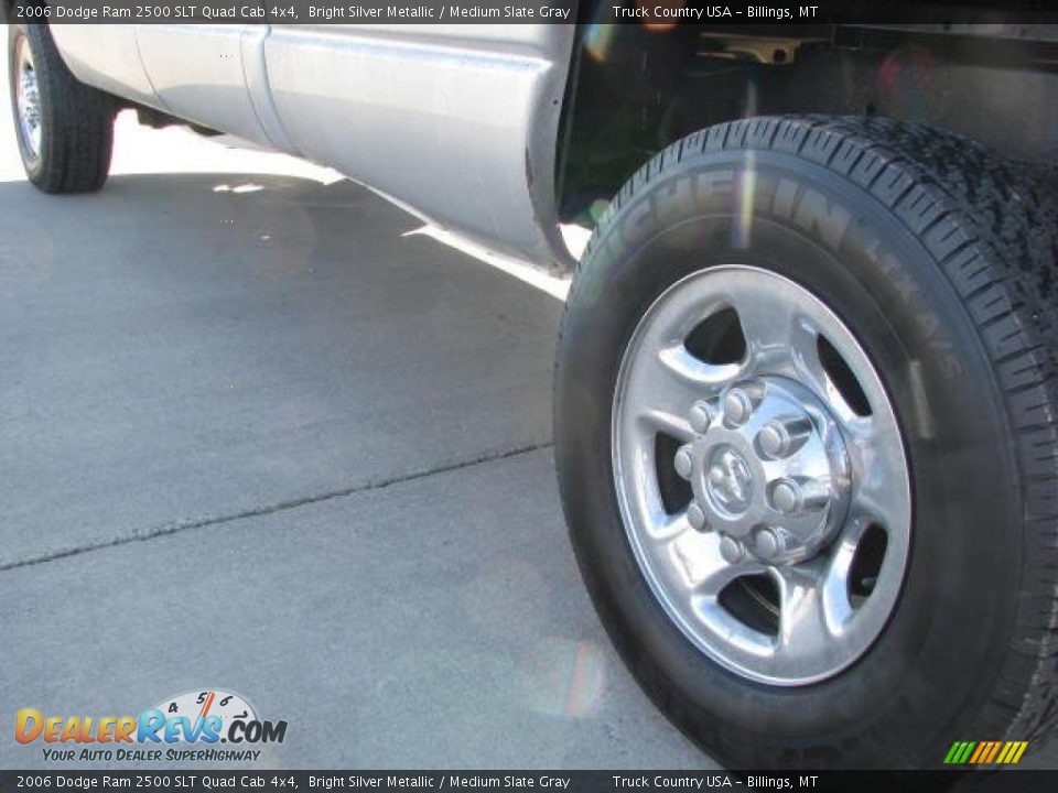 2006 Dodge Ram 2500 SLT Quad Cab 4x4 Bright Silver Metallic / Medium Slate Gray Photo #8