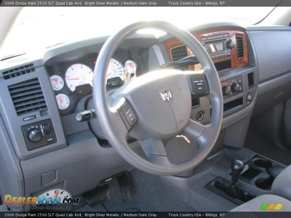 2006 Dodge Ram 2500 SLT Quad Cab 4x4 Bright Silver Metallic / Medium Slate Gray Photo #11