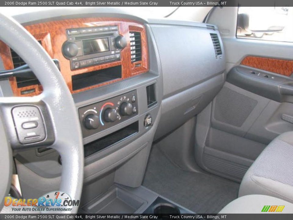 2006 Dodge Ram 2500 SLT Quad Cab 4x4 Bright Silver Metallic / Medium Slate Gray Photo #12