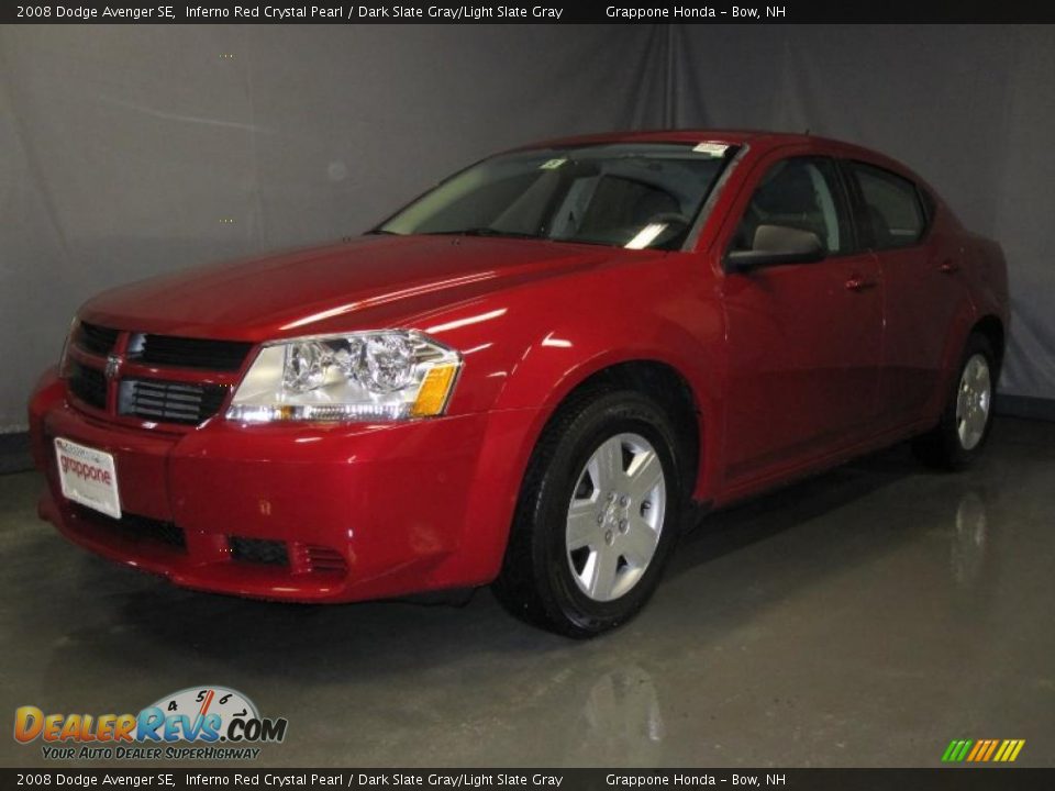 2008 Dodge Avenger SE Inferno Red Crystal Pearl / Dark Slate Gray/Light Slate Gray Photo #1