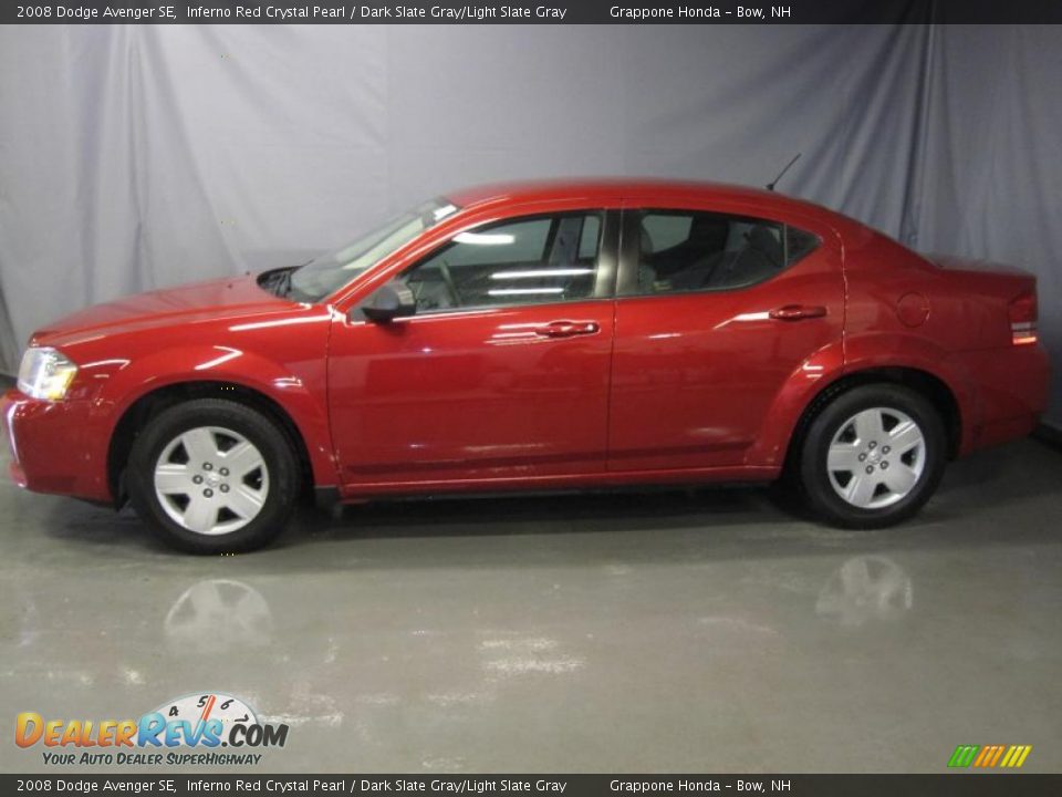 2008 Dodge Avenger SE Inferno Red Crystal Pearl / Dark Slate Gray/Light Slate Gray Photo #2