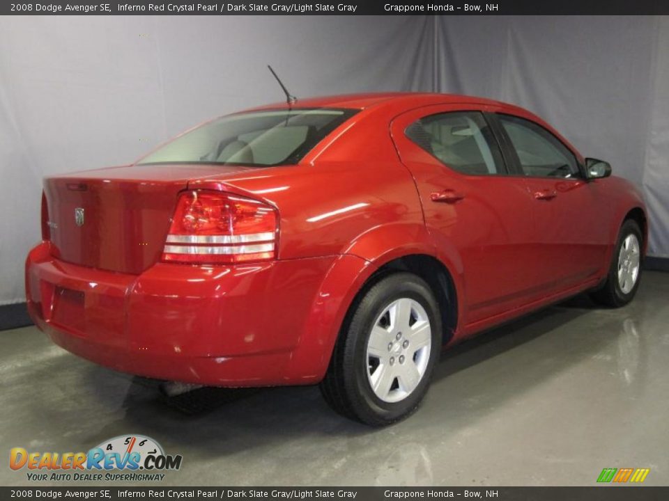 2008 Dodge Avenger SE Inferno Red Crystal Pearl / Dark Slate Gray/Light Slate Gray Photo #3