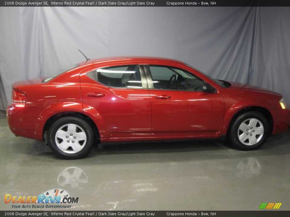 2008 Dodge Avenger SE Inferno Red Crystal Pearl / Dark Slate Gray/Light Slate Gray Photo #4