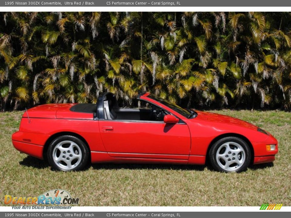 1995 Nissan 300ZX Convertible Ultra Red / Black Photo #2