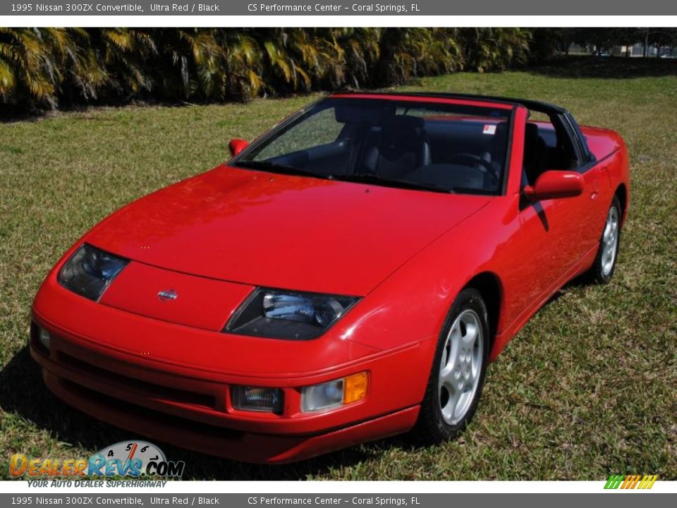 1995 Nissan 300ZX Convertible Ultra Red / Black Photo #3