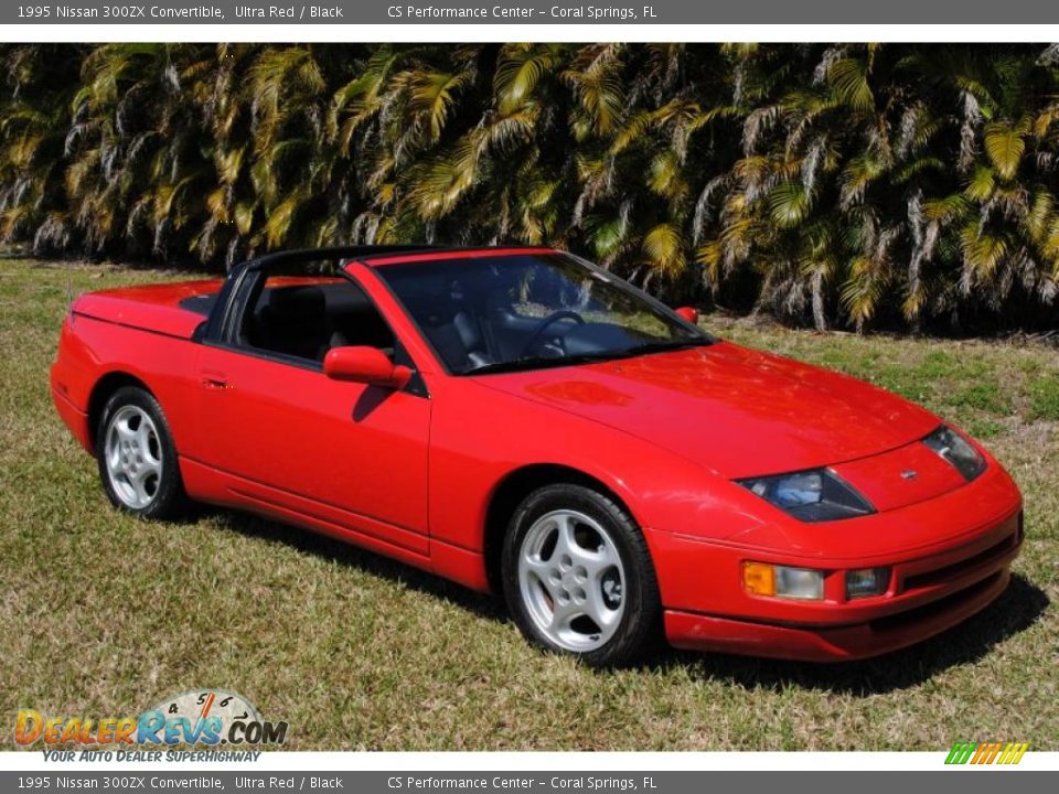 1995 Nissan 300ZX Convertible Ultra Red / Black Photo #4