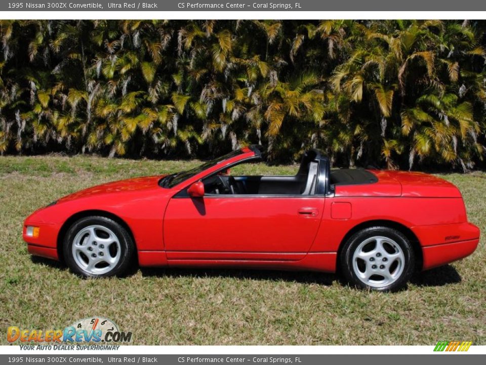 1995 Nissan 300ZX Convertible Ultra Red / Black Photo #5
