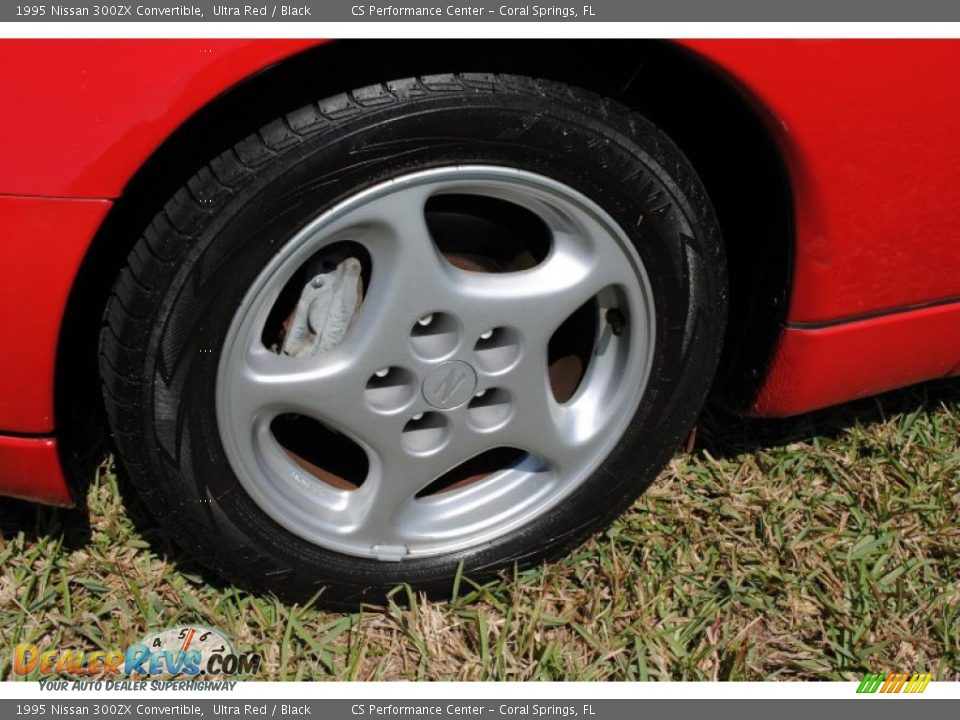1995 Nissan 300ZX Convertible Ultra Red / Black Photo #35