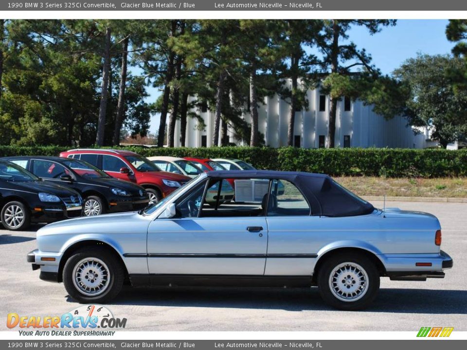 1990 BMW 3 Series 325Ci Convertible Glacier Blue Metallic / Blue Photo #2