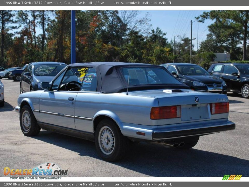1990 BMW 3 Series 325Ci Convertible Glacier Blue Metallic / Blue Photo #3