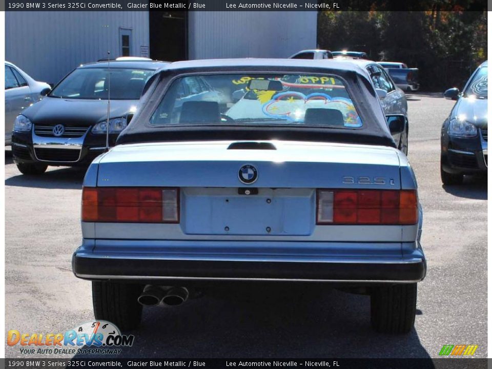 1990 BMW 3 Series 325Ci Convertible Glacier Blue Metallic / Blue Photo #4