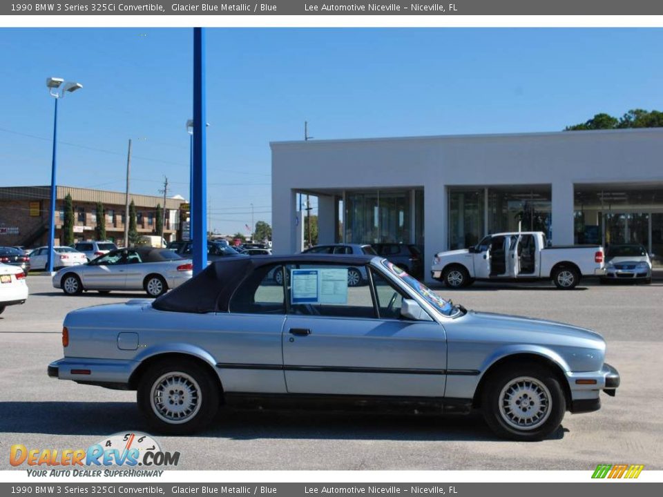 1990 BMW 3 Series 325Ci Convertible Glacier Blue Metallic / Blue Photo #6