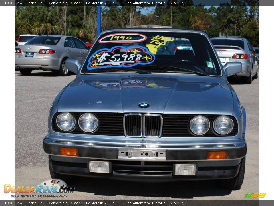 1990 BMW 3 Series 325Ci Convertible Glacier Blue Metallic / Blue Photo #8