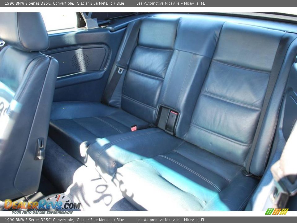 1990 BMW 3 Series 325Ci Convertible Glacier Blue Metallic / Blue Photo #22