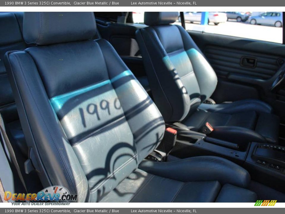 1990 BMW 3 Series 325Ci Convertible Glacier Blue Metallic / Blue Photo #25