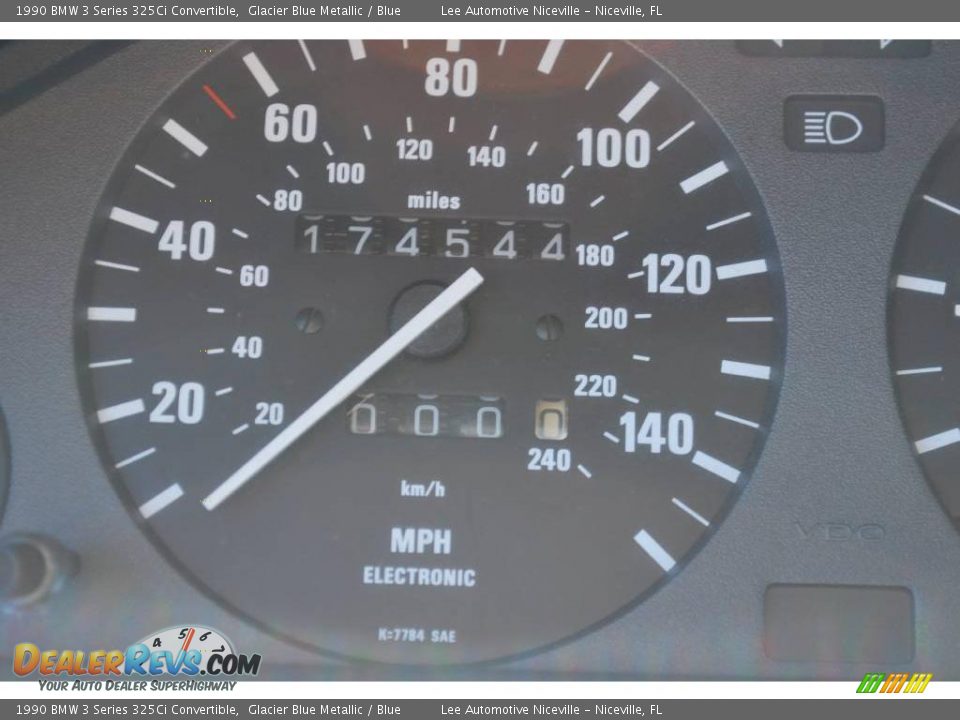 1990 BMW 3 Series 325Ci Convertible Glacier Blue Metallic / Blue Photo #28