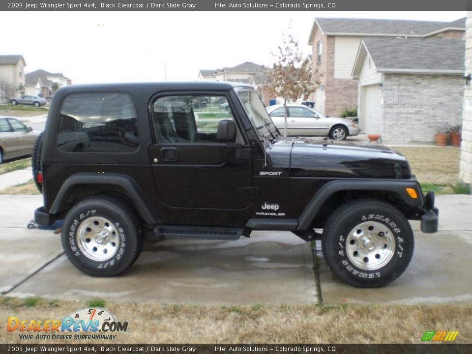 2003 Jeep Wrangler Sport 4x4 Black Clearcoat / Dark Slate Gray Photo #3