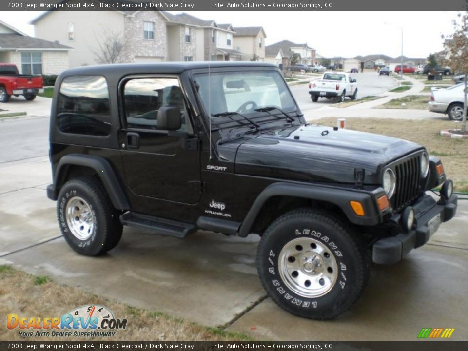 2003 Jeep Wrangler Sport 4x4 Black Clearcoat / Dark Slate Gray Photo #4