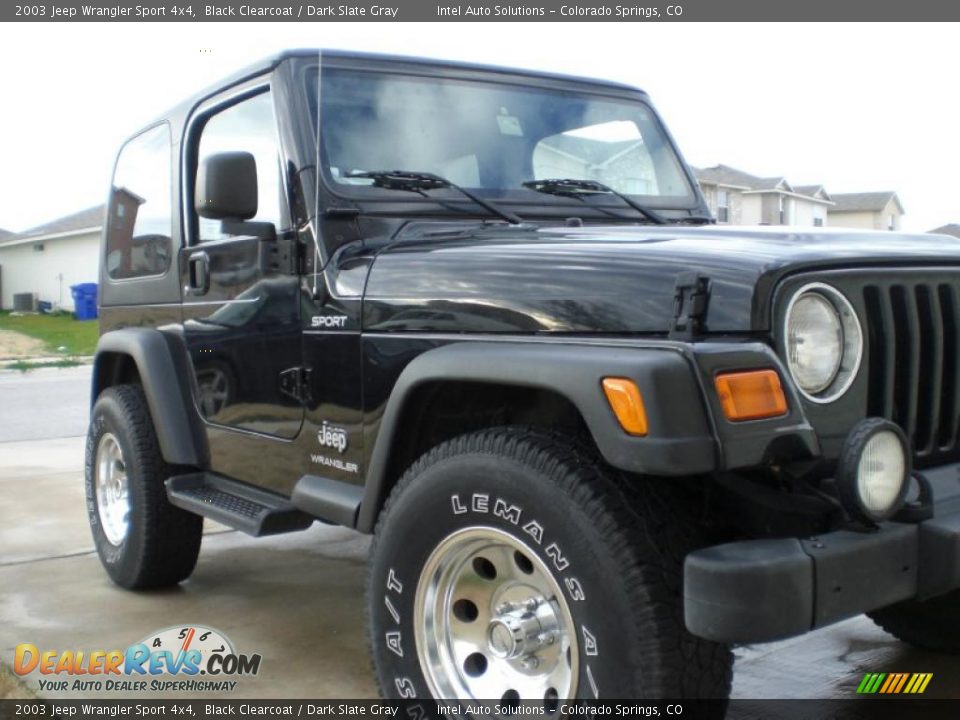 2003 Jeep Wrangler Sport 4x4 Black Clearcoat / Dark Slate Gray Photo #5