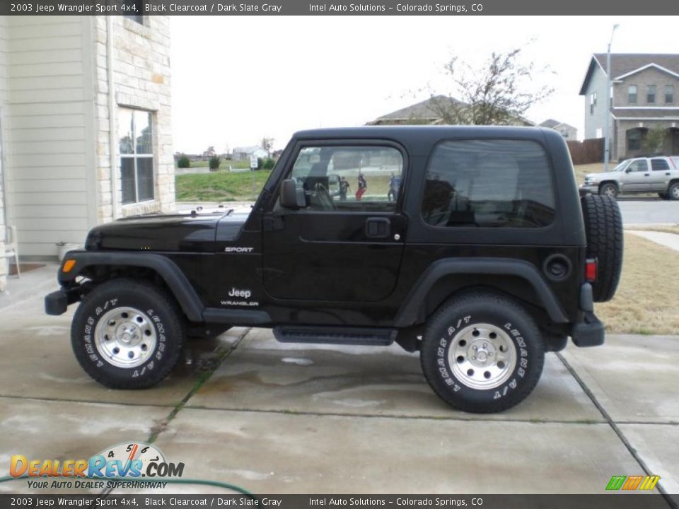 2003 Jeep Wrangler Sport 4x4 Black Clearcoat / Dark Slate Gray Photo #6