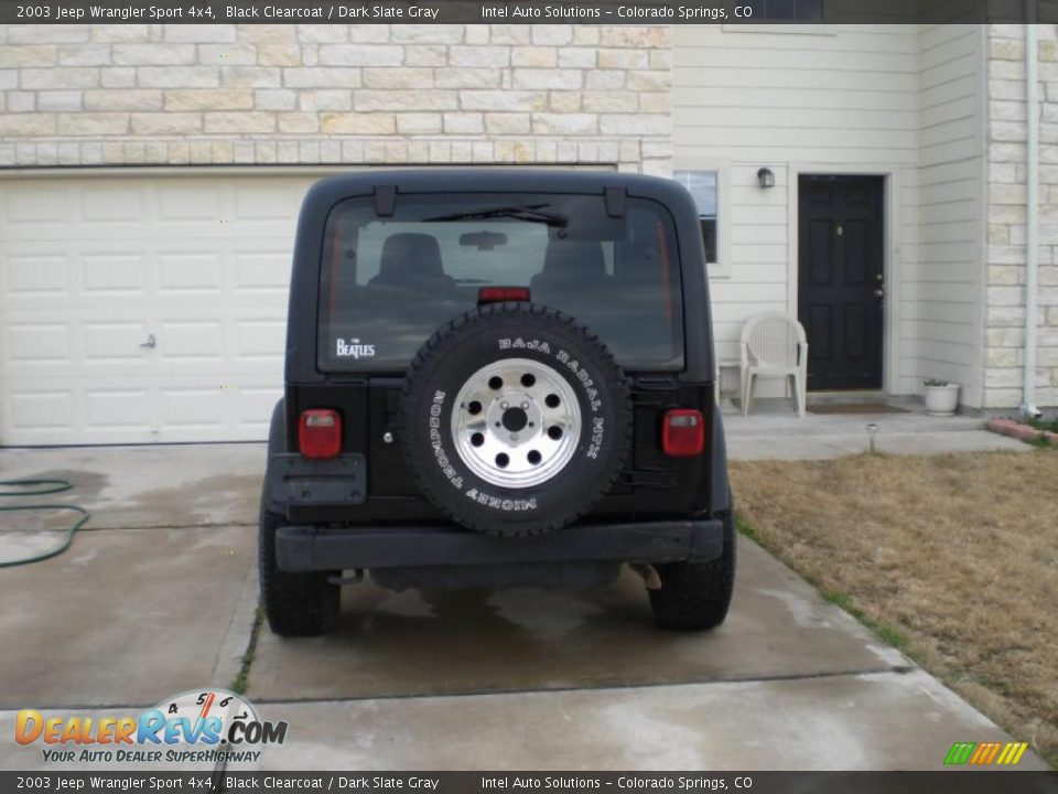 2003 Jeep Wrangler Sport 4x4 Black Clearcoat / Dark Slate Gray Photo #7