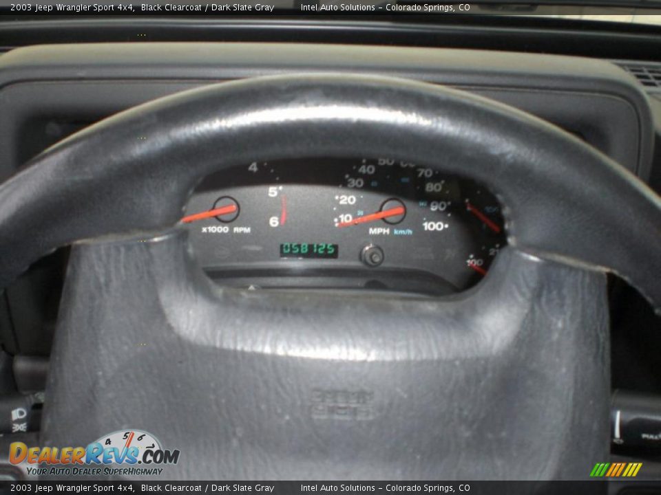2003 Jeep Wrangler Sport 4x4 Black Clearcoat / Dark Slate Gray Photo #9