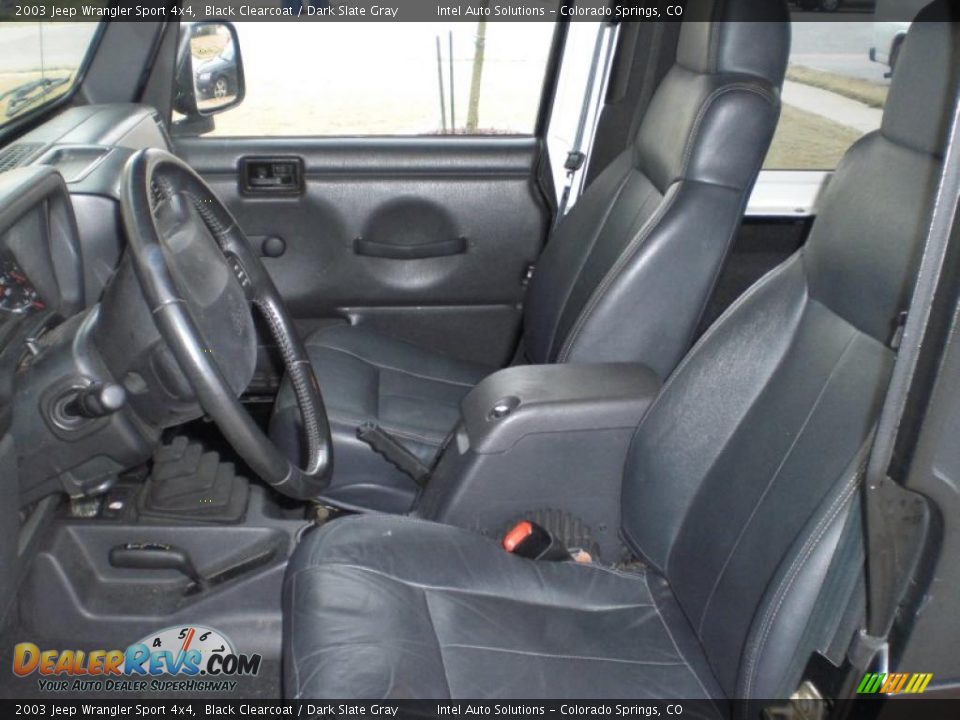 2003 Jeep Wrangler Sport 4x4 Black Clearcoat / Dark Slate Gray Photo #10