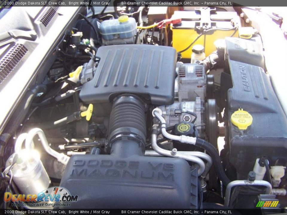 2000 Dodge Dakota SLT Crew Cab Bright White / Mist Gray Photo #8