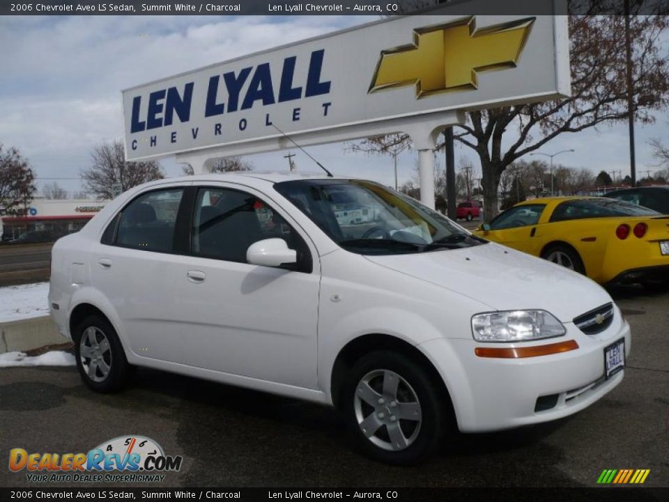 2006 Chevrolet Aveo LS Sedan Summit White / Charcoal Photo #1