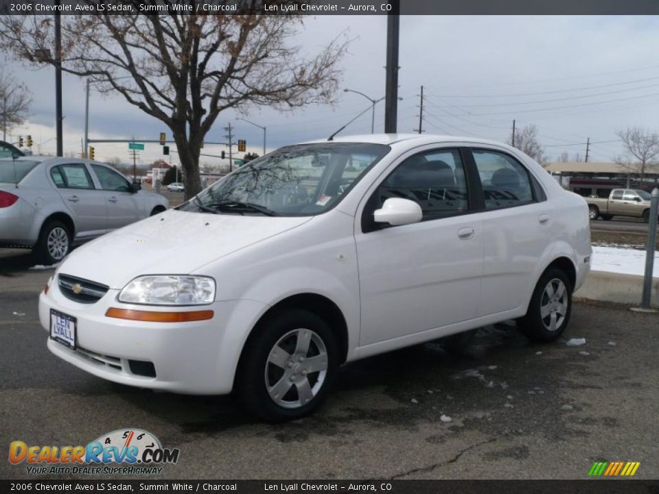 2006 Chevrolet Aveo LS Sedan Summit White / Charcoal Photo #3