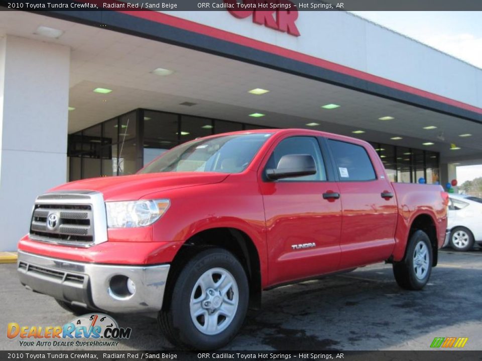 2010 Toyota Tundra CrewMax Radiant Red / Sand Beige Photo #1