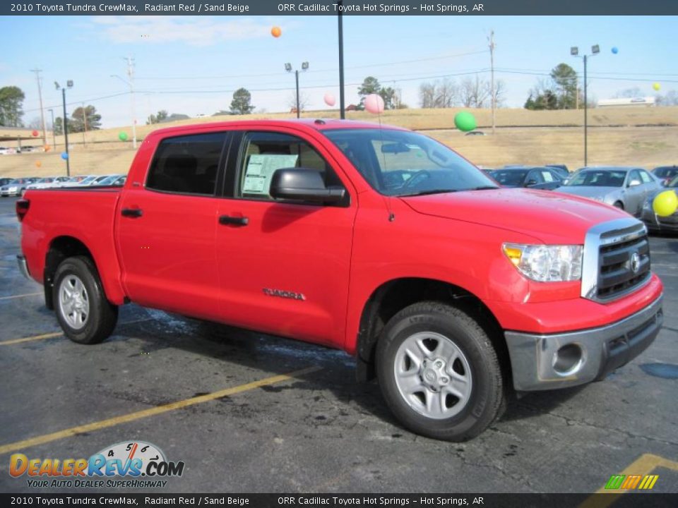 2010 Toyota Tundra CrewMax Radiant Red / Sand Beige Photo #2