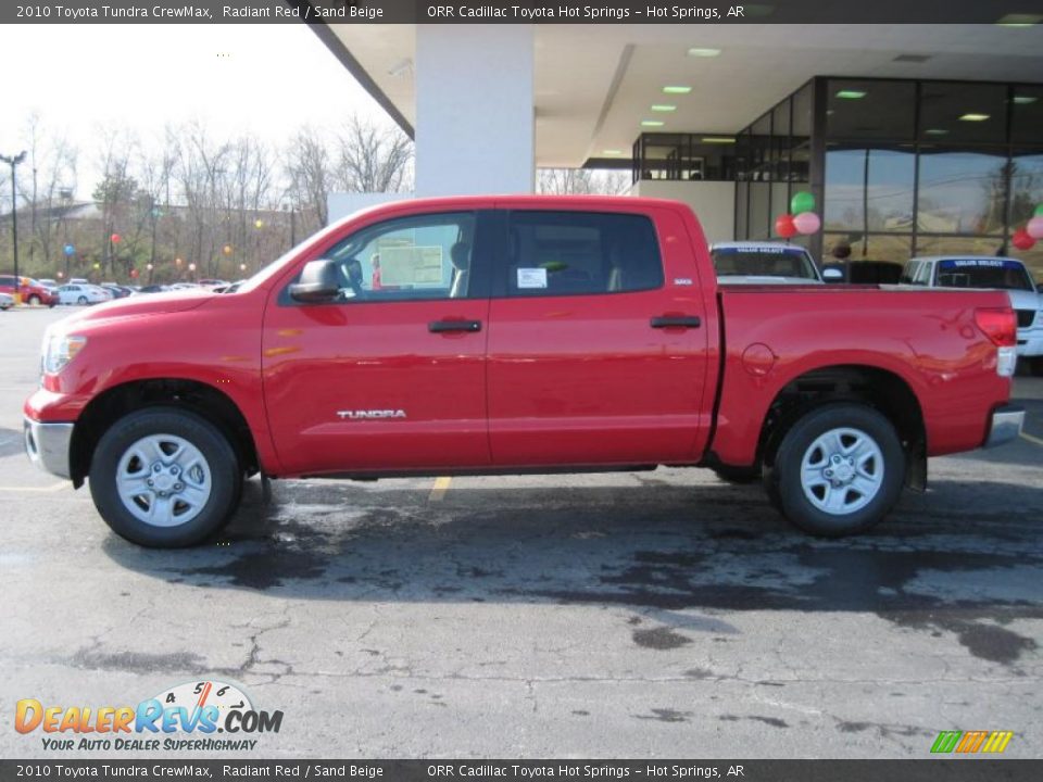 2010 Toyota Tundra CrewMax Radiant Red / Sand Beige Photo #4