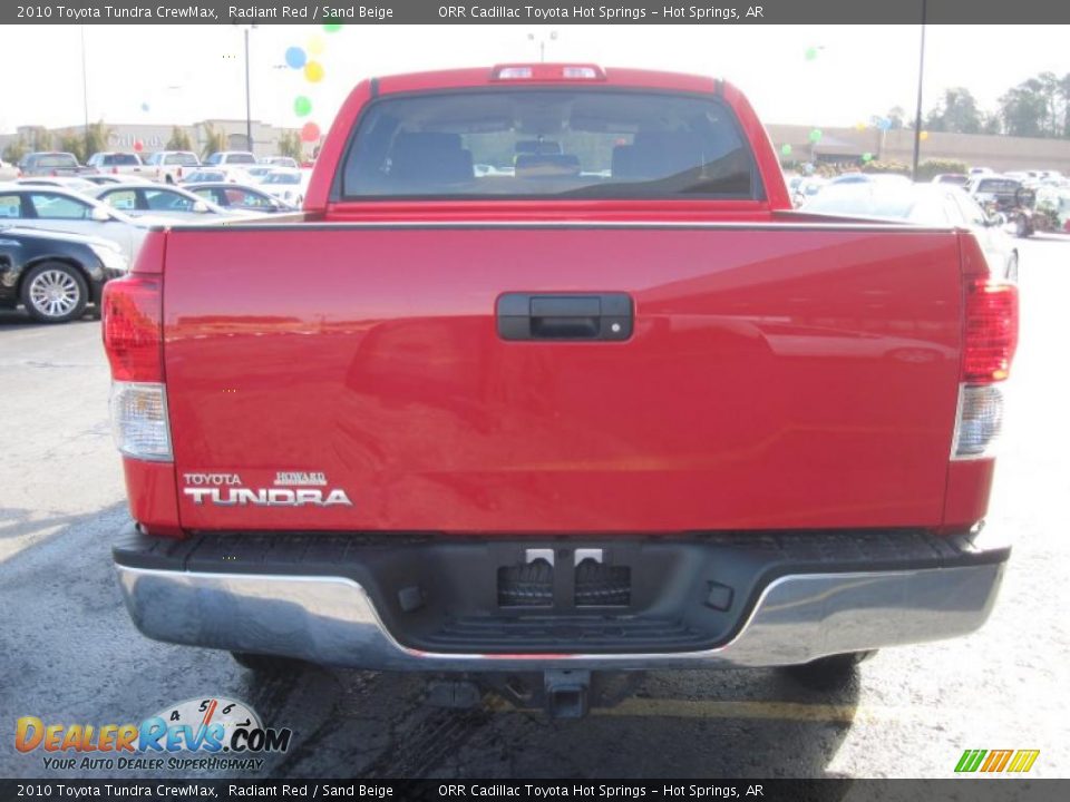 2010 Toyota Tundra CrewMax Radiant Red / Sand Beige Photo #6