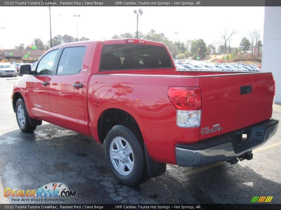 2010 Toyota Tundra CrewMax Radiant Red / Sand Beige Photo #7