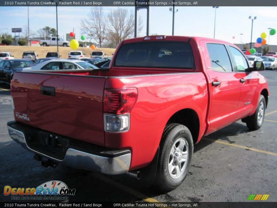 2010 Toyota Tundra CrewMax Radiant Red / Sand Beige Photo #8