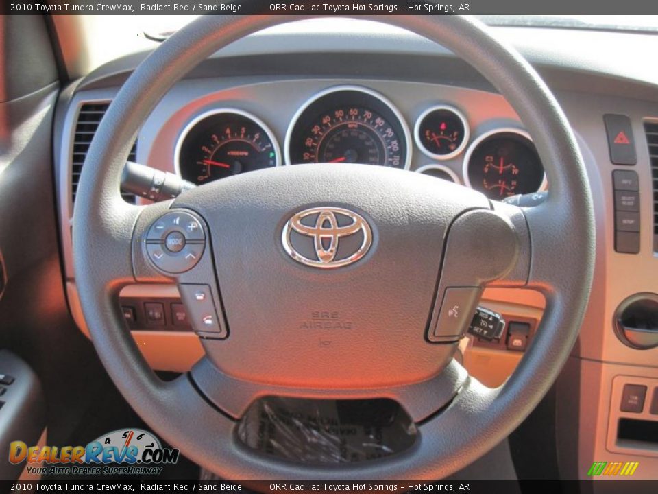 2010 Toyota Tundra CrewMax Radiant Red / Sand Beige Photo #10
